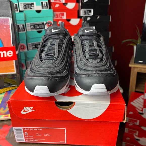 🆕 - Nike Air Max 97 - Black / White - Mens Size 9 - Picture 2 of 8